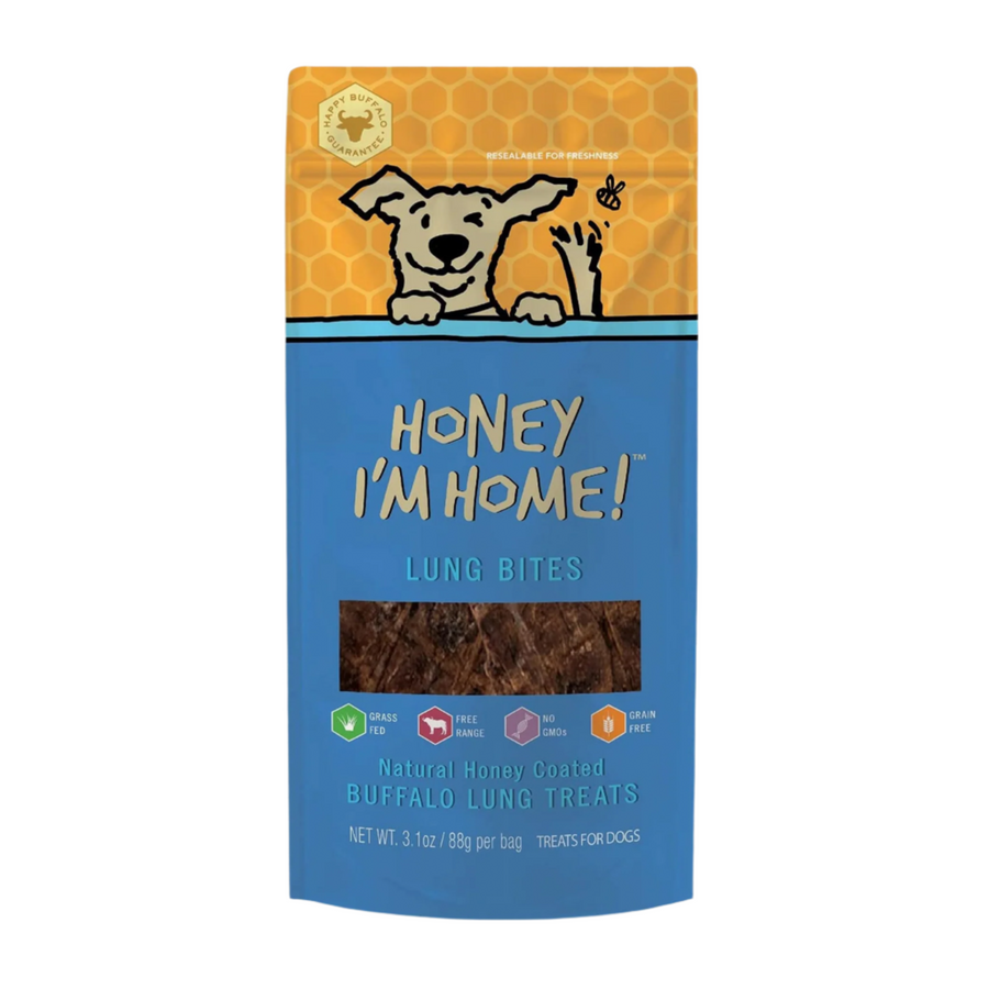 Honey Im Home Dog Buffalo Lung Bites 3.1oz.