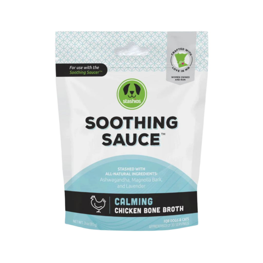 Calming Chicken Bone Broth Soothing Sauce by Stashios for Relaxed Dogs