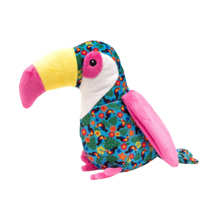 Vibrant Toucan Plush Toy - Colorful Stuffed Bird with Detailed Pattern