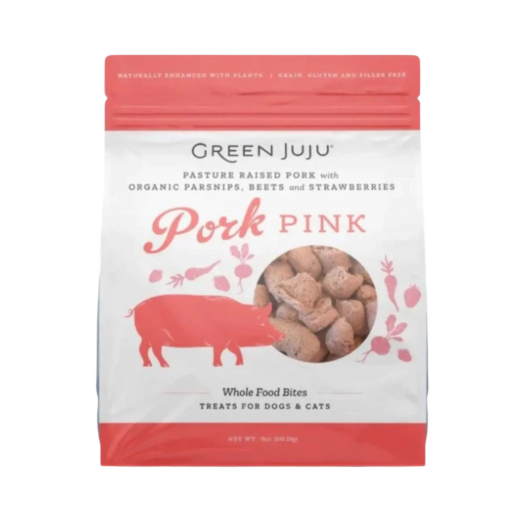 Green Juju Dog Freeze Dried Topper Pork Pink 18oz.