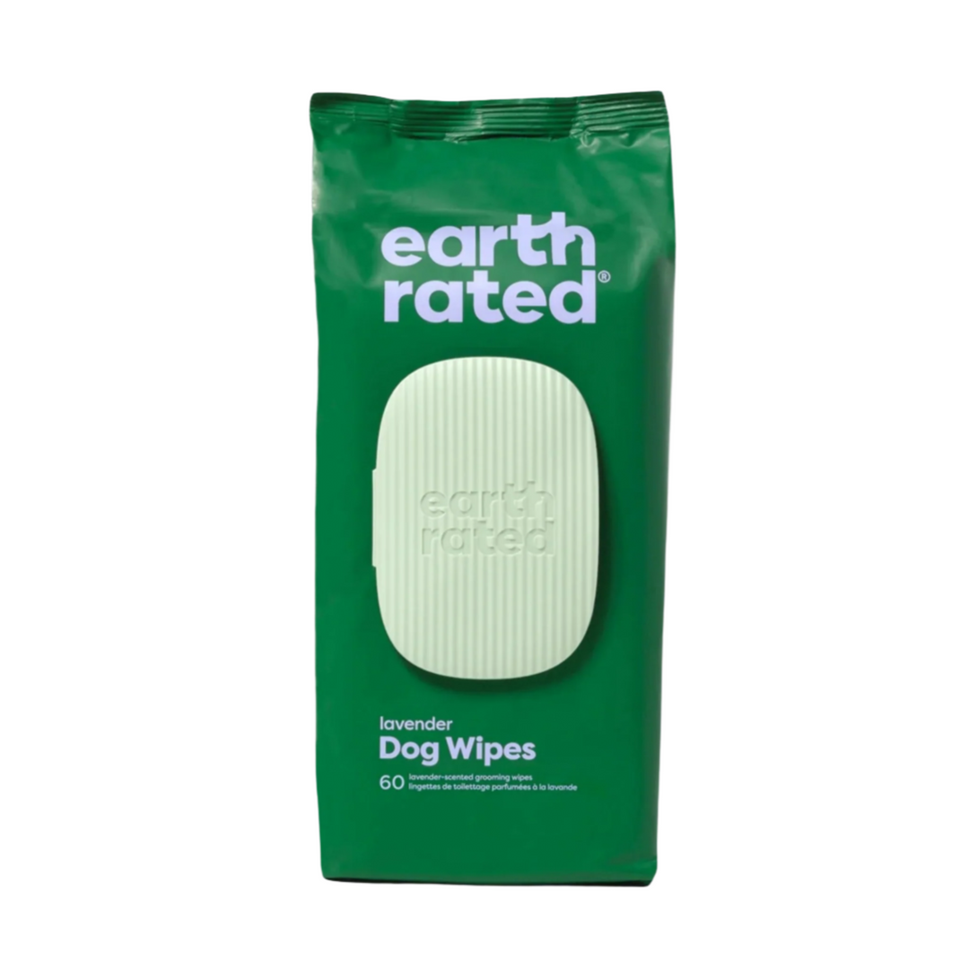 Earth Rated Lavender Dog Grooming Wipes, 60 Count