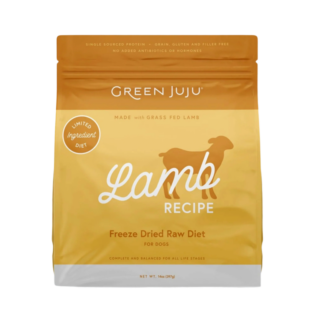 Green Juju Dog Freeze-Dried Raw Lamb 14oz.