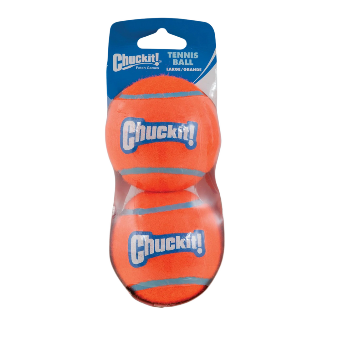 Chuckit Dog Tennis Ball Extra Lrge 2 Pack Shrink Wrapped