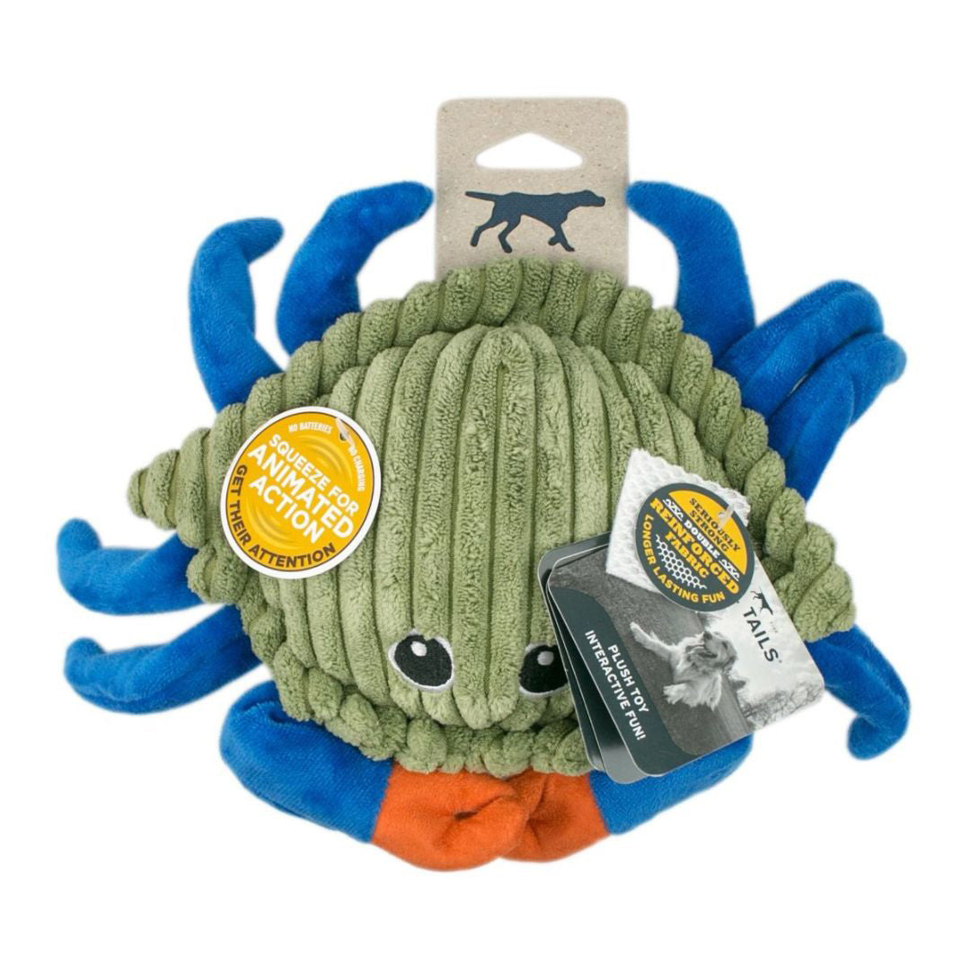 Tall Tails Interactive Blue Crab Dog Toy