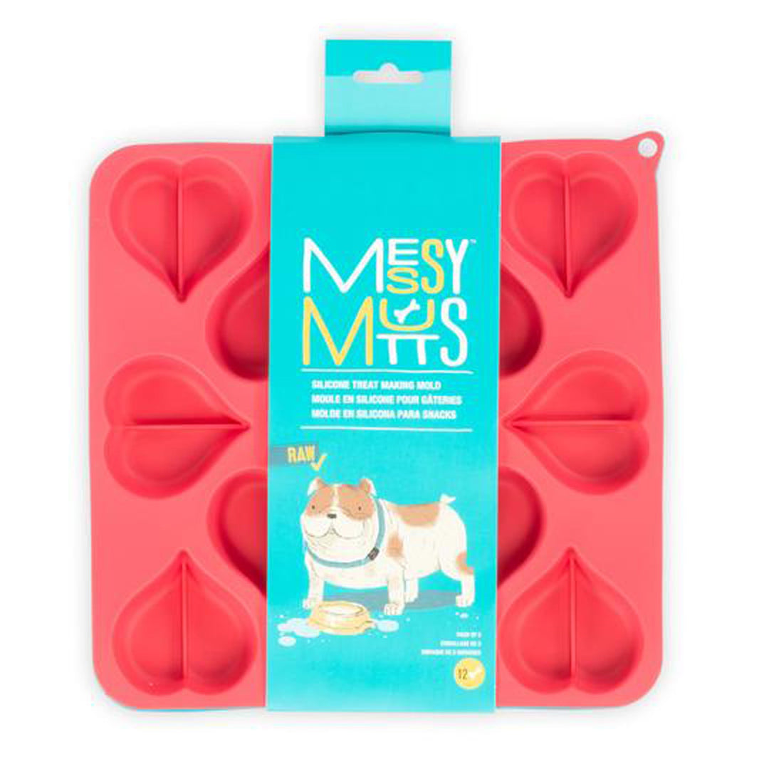 Messy Mutts Dog Treat Making Mold Heart 2 Pack