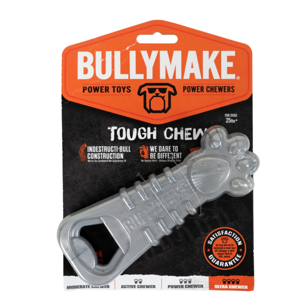 BullyMake Toss n' Treat Flavored Dog Chew Toy Paw Opener, Chicken