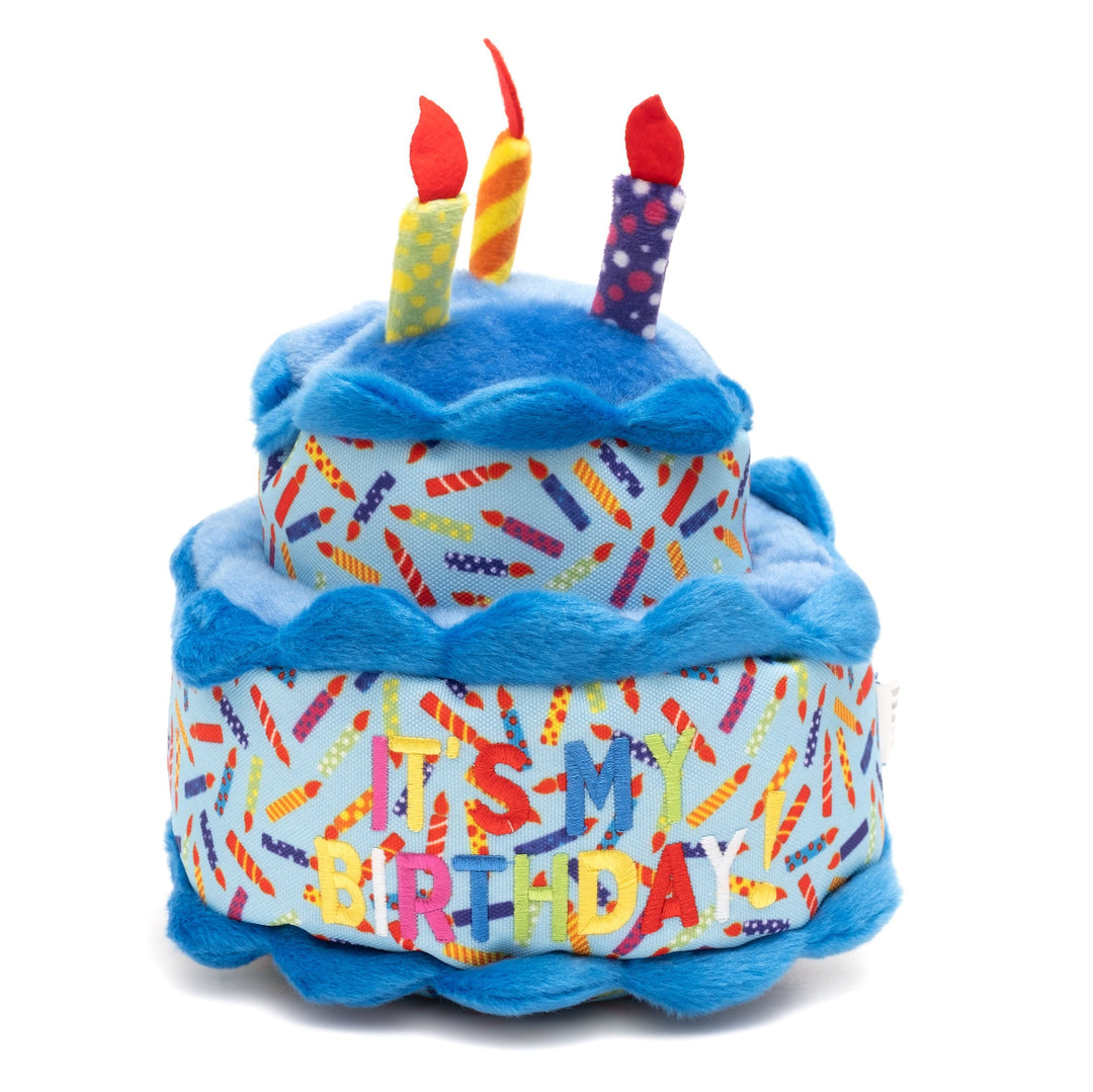 Worthy Dog Birthday Cake Tough Toy Blue