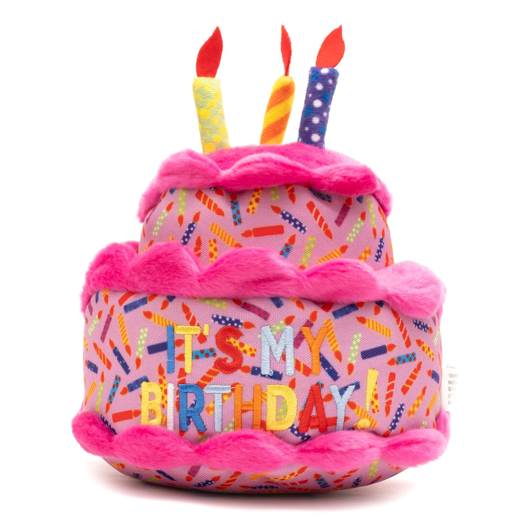 Worthy Dog Birthday Cake Tough Toy Pink