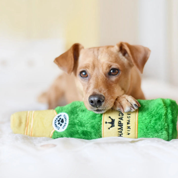 ZippyPaws Happy Hour Crusherz Dog Toy Champagne