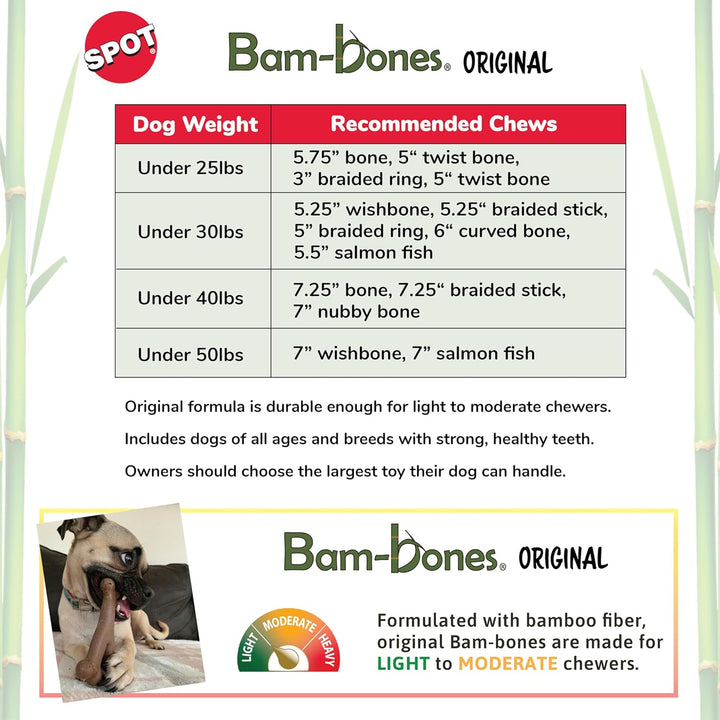 Bam-Bone Bamboo Chicken Dog Toy 7.25in