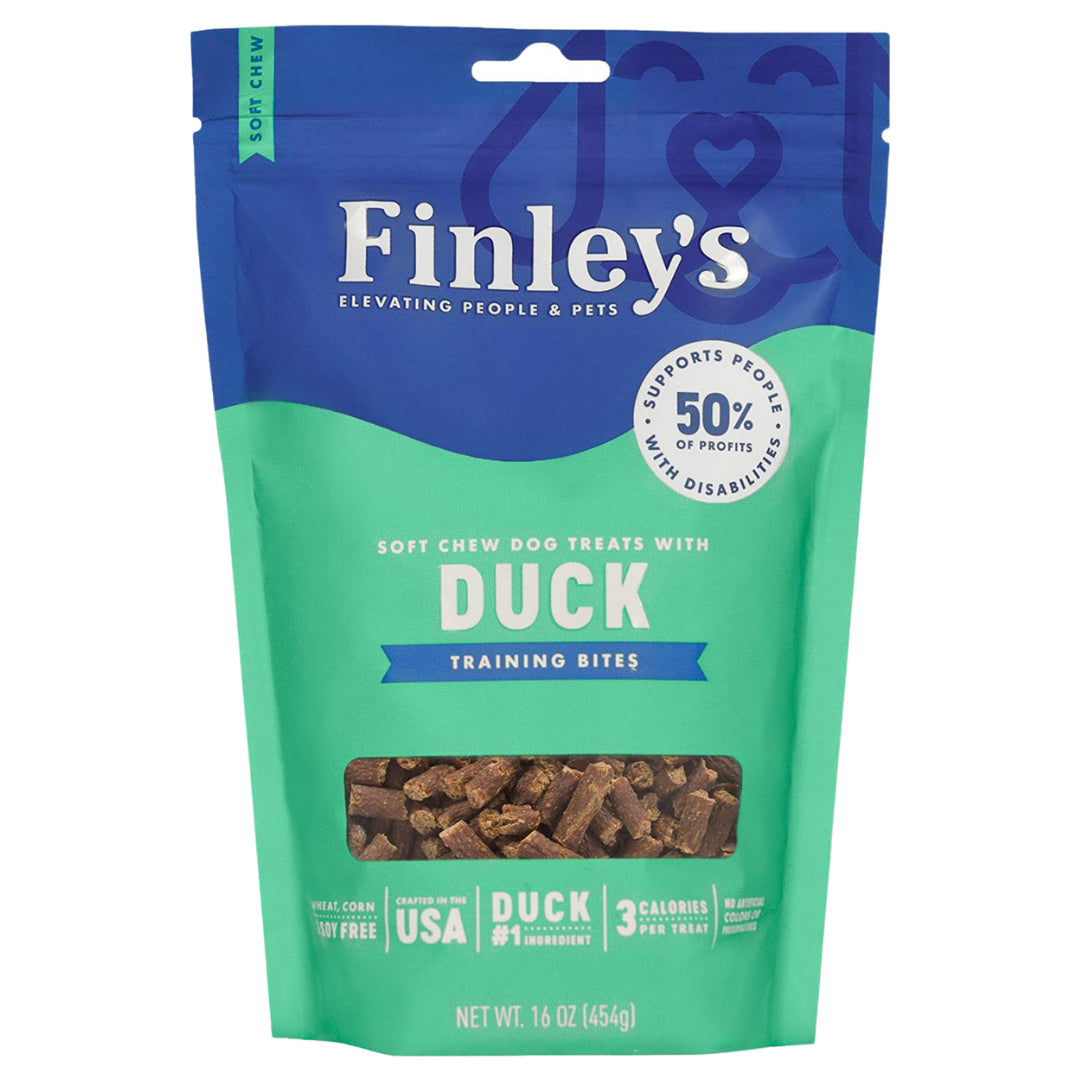 Finleys Dog Soft Chew Training Bites Duck 16oz