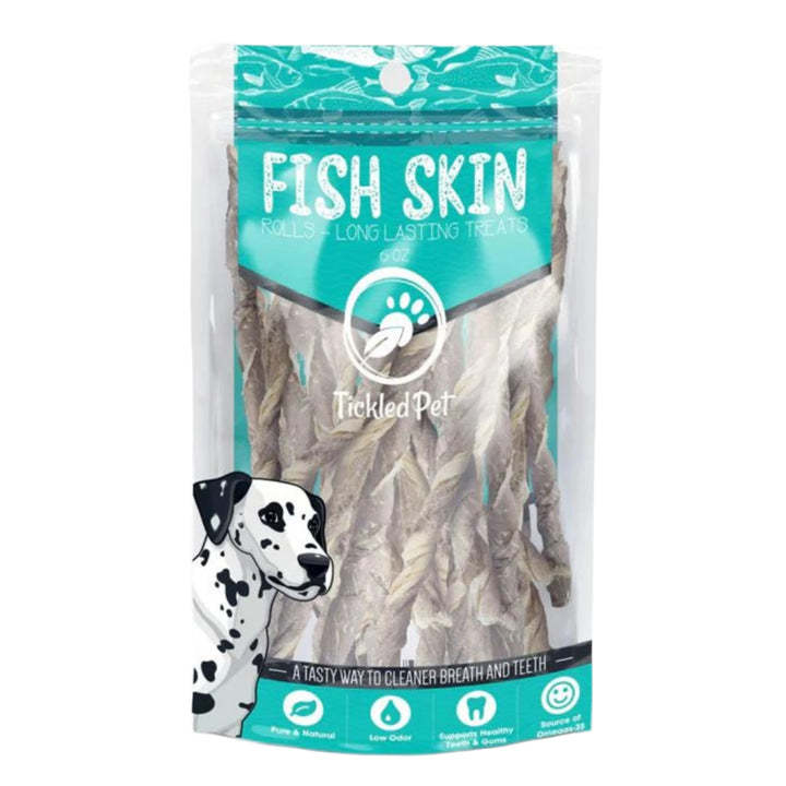 Tickled Pet Dog Icelandic Codfish Skin Rolls 6oz