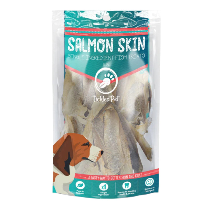 Tickled Pet Dog Salmon Skins Flat 6oz