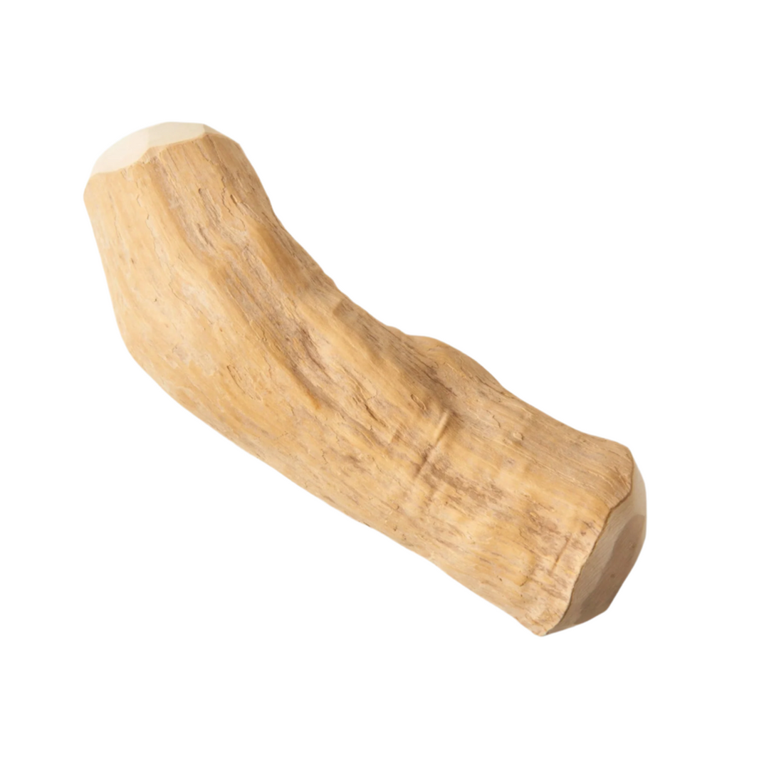 Large natural wood dog chew toy